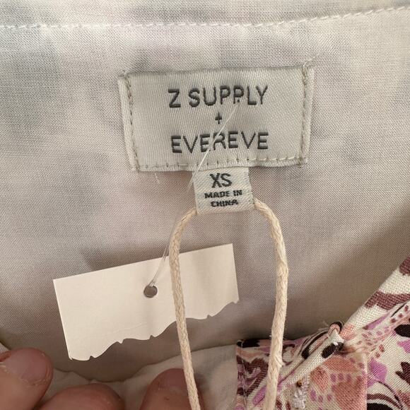 Z SUPPLY x EVEREVE NWT Angel Eyes Toile Floral Print Midi Dress // XS - Picture 7 of 16